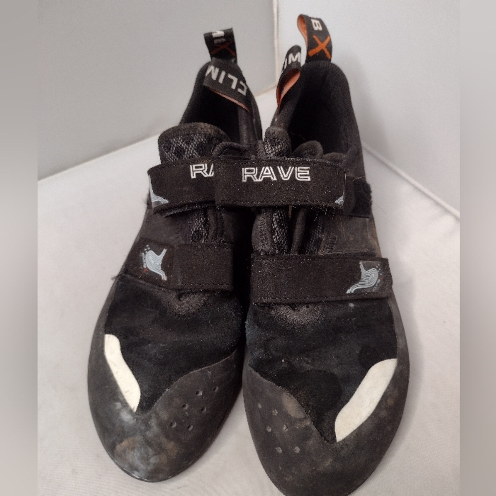 Climb X Rave Mens Rock Climbing Shoes 11 Black Straps Active ZZ